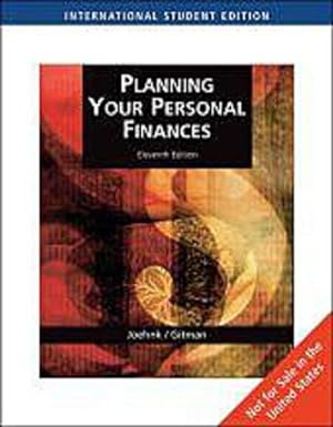 Imagen del vendedor de Planning Your Personal Finances (AISE) a la venta por Smartbuy