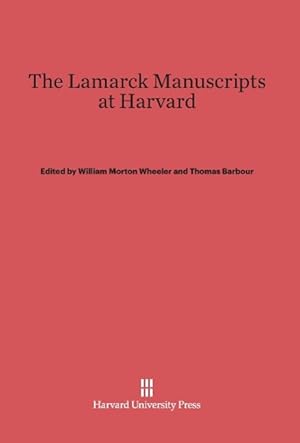 Immagine del venditore per The Lamarck Manuscripts at Harvard venduto da moluna