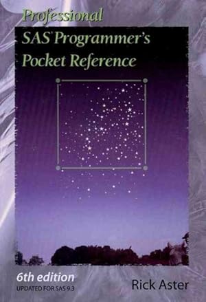 Immagine del venditore per Professional SAS Programmer's Pocket Reference venduto da GreatBookPrices