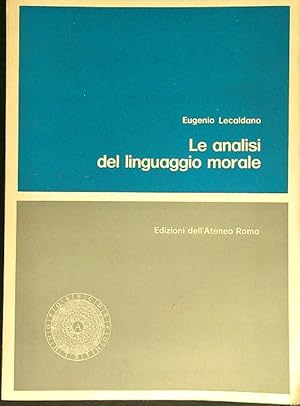 Immagine del venditore per Le analisi del linguaggio morale venduto da Librodifaccia