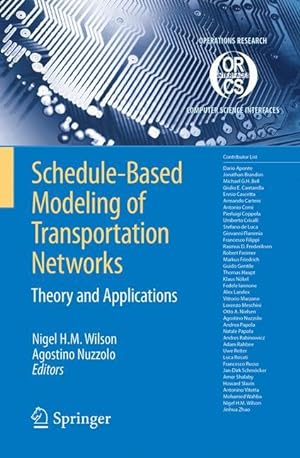 Imagen del vendedor de Schedule-Based Modeling of Transportation Networks a la venta por moluna