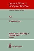 Immagine del venditore per Advances in Cryptology - CRYPTO 88 venduto da moluna