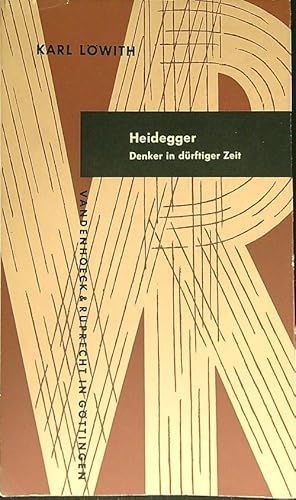 Bild des Verkufers fr Heidegger Denker in durftiger zeit zum Verkauf von Librodifaccia