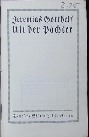 Seller image for Uli der Pchter. for sale by Antiquariat Bookfarm