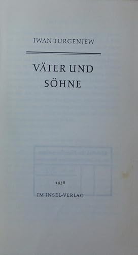 Bild des Verkufers fr Vter & Shne. zum Verkauf von Antiquariat Bookfarm