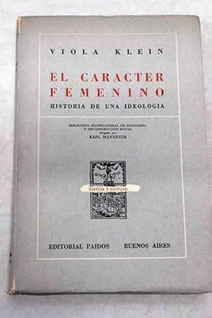 Seller image for El carcter femenino for sale by Alcan Libros
