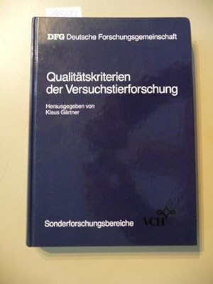 Seller image for Qualittskriterien der Versuchstierforschung : Ergebnisse aus dem Sonderforschungsbereich 'Versuchstierforschung' der Medizinischen und der Tierrztlichen Hochschule Hannover for sale by Gebrauchtbcherlogistik  H.J. Lauterbach