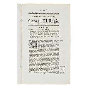 [PIRACY] An Act to Impower His Majesty to Secure and detain Persons charged with, or suspected of...