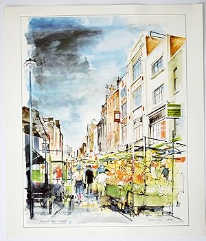 Berwick Street Market Watercolour Reproduction.