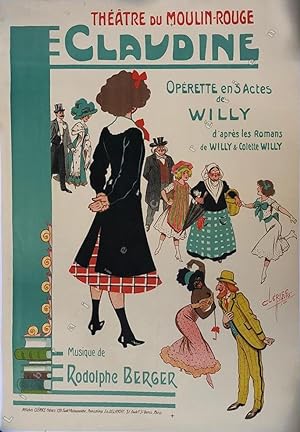 Image du vendeur pour Claudine. Oprette en 3 actes de Willy. mis en vente par Librairie Chretien