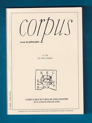 Bild des Verkufers fr N50. Le nom propre zum Verkauf von Librairie Philosophique J. Vrin