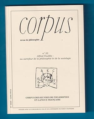 Bild des Verkufers fr N53. Alfred Fouille : au carrefour de la philosophie et de la sociologie. zum Verkauf von Librairie Philosophique J. Vrin