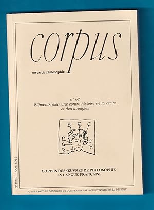 N°67. Eléments pour une contre-histoire de la cécité et des aveugles.