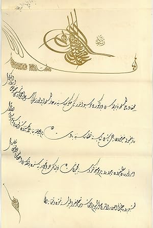 Seller image for Signed document (Berat) in Ottoman Turkish. for sale by Antiquariat INLIBRIS Gilhofer Nfg. GmbH