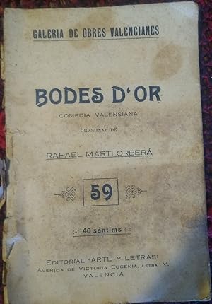 Seller image for BODES D'OR Comedia valensiana for sale by Libros Dickens