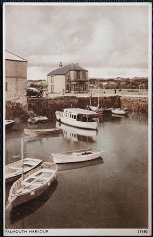 Falmouth Harbour Vintage Postcard Publisher E A Sweetman