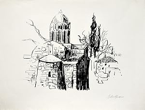 H. Soter in Athen. [1959]. [Signierte Original-Lithografie/signed original lithograph].