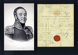 Louis-Gabriel Suchet Autograph, Document signed & mounted