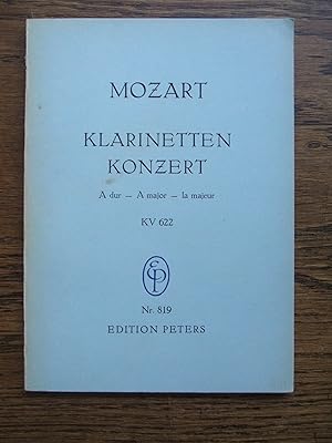 Klarinettenkonzert A dur - A major - la mejeur. KV 622. [Innentitel: Konzert für Klarinette und O...