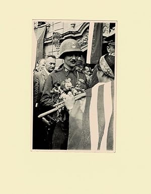 ORIGINAL PHOTOGRAPH on card stock of COLONEL PHILIP DE WITT GINDER in Europe. The future Major-Ge...