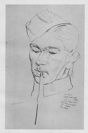 WW1 CANADIAN PIPER After Eric Kensington,1929 Vintage Sketch Illustration