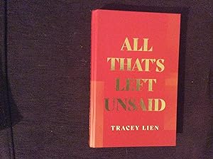 Seller image for All That's Left Unsaid *******UNC PROOF**** for sale by BRITOBOOKS