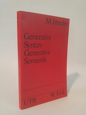 Bild des Verkufers fr Generative Syntax, generative Semantik. Darstellung und Kritik zum Verkauf von ANTIQUARIAT Franke BRUDDENBOOKS