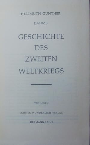 Seller image for Geschichte des Zweiten Weltkriegs. for sale by Antiquariat Bookfarm