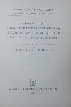 Bild des Verkufers fr Geschichte der deutschen evangelischen Theologie seit dem deutschen Idealismus. zum Verkauf von Antiquariat Bookfarm