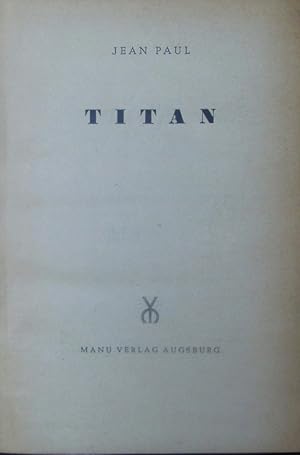 Bild des Verkufers fr Titan I. zum Verkauf von Antiquariat Bookfarm