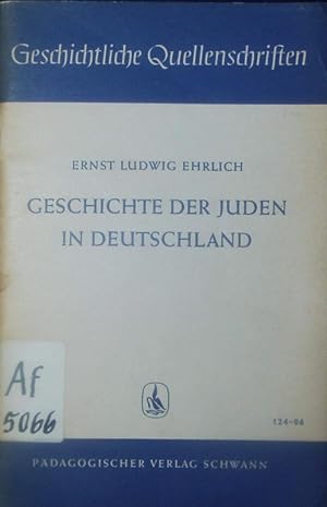 Seller image for Geschichte der Juden in Deutschland. for sale by Antiquariat Bookfarm