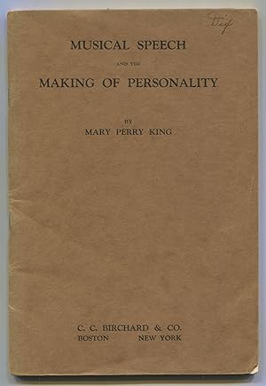 Bild des Verkufers fr Musical Speech and the Making of Personality zum Verkauf von Between the Covers-Rare Books, Inc. ABAA
