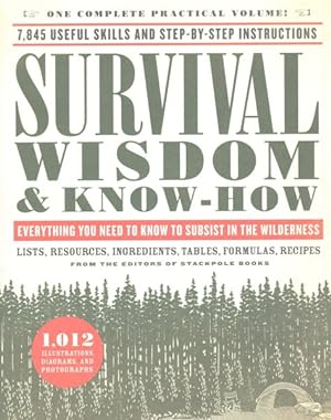 Image du vendeur pour Survival Wisdom and Know-How : Everything You Need to Know to Subsist in the Wilderness mis en vente par GreatBookPrices