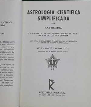 Astrologia Cientifica Simplificada, Un Libro de Texto Completo en el Arte  de Erigir un Horóscopo