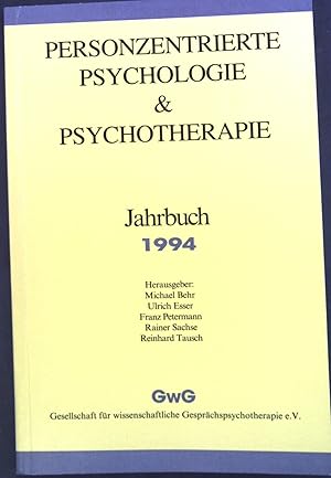 Bild des Verkufers fr Die Krankheitslehre der Gesprchspsychotherapie : in - Personenzentrierte Psychologie & Psychotherapie. Jahrbuch 1994. zum Verkauf von books4less (Versandantiquariat Petra Gros GmbH & Co. KG)