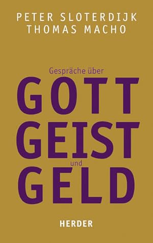 Seller image for Gesprche ber Gott, Geist und Geld for sale by antiquariat rotschildt, Per Jendryschik