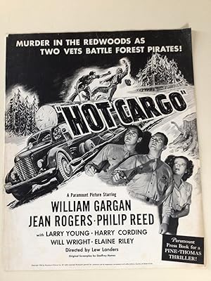 Immagine del venditore per Hot Cargo Pressbook 1946 William Gargan, Jean Rogers, Philip Reed venduto da AcornBooksNH