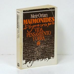 Imagen del vendedor de Maimnides. Vida, pensamiento y obra. a la venta por Librera Berceo (Libros Antiguos)