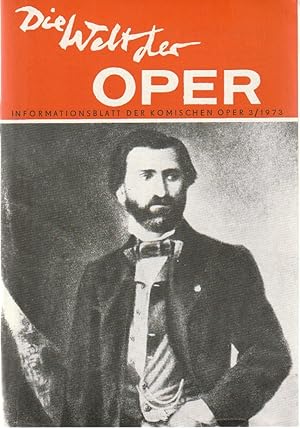 Immagine del venditore per DIE WELT DER OPER Informationsblatt der Komischen Oper 3 / 1973 venduto da Programmhefte24 Schauspiel und Musiktheater der letzten 150 Jahre