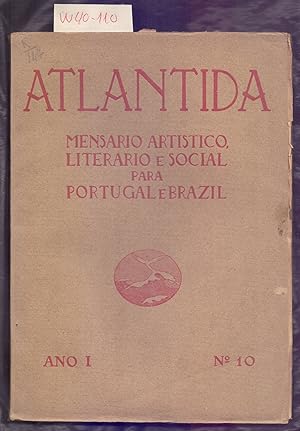 Seller image for ATLANTIDA - MENSARIO ARTISTICO LITERARIO E SOCIAL PARA PORTUGAL E BRAZIL (AO 1, N. 10, 15 DE AGOSTO DE 1916) for sale by Libreria 7 Soles