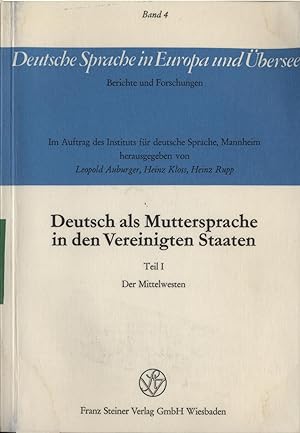 Seller image for Deutsch als Muttersprache in den Vereinigten Staaten (Teil1) Der Mittelwesten for sale by avelibro OHG