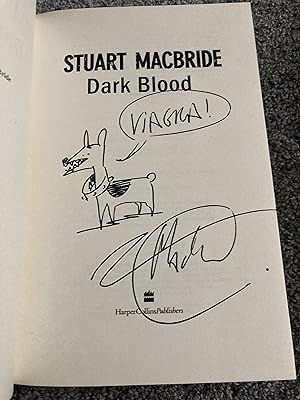 Seller image for DARK BLOOD: SIGNED DOODLED UK FIRST EDITION HARDCOVER for sale by Books for Collectors