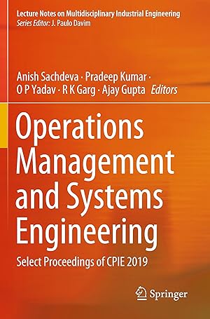 Imagen del vendedor de Operations Management and Systems Engineering a la venta por moluna