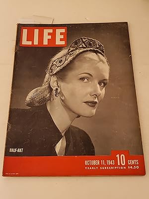 Seller image for Oct.11,1943 Life Magazine: Eleanor Roosevelt South Pacific Tour - Landing at Lae, New Guinea - Album of Chinese Paintings - Stuttgart Raid - Jewish Homeland (Palestine) - Silence of the Sea (Occupied France) - Jam Session: Duke Ellington for sale by rareviewbooks