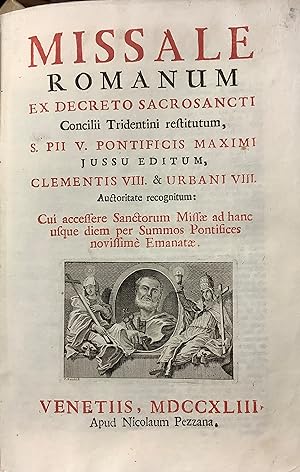 Missale Romanum Ex Decreto Sacrosancti Concilii Tridentini