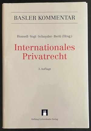 Seller image for Basler Kommentar: Internationale Privatrecht. for sale by Antiquariat Im Seefeld / Ernst Jetzer