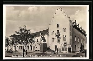 Bild des Verkufers fr Ansichtskarte Landau /Pfalz, Herbert Norkus-Platz m. Sparkasse u. Prinzregenten-Denkmal zum Verkauf von Bartko-Reher