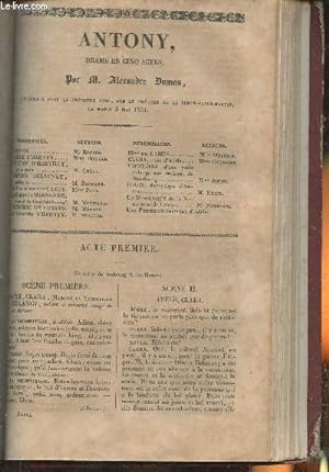 Seller image for Antony- Drame en 5 actes for sale by Le-Livre
