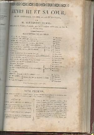 Image du vendeur pour Henri III et sa cour- Drame historique en 5 actes et en prose mis en vente par Le-Livre