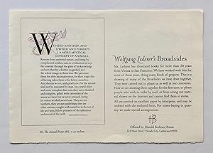 Seller image for Wolfgang Lederer's Broadsides for sale by George Ong Books